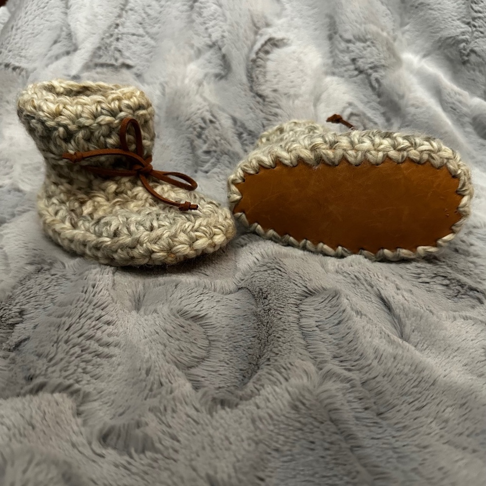 Handcrafted sheepskin slippers